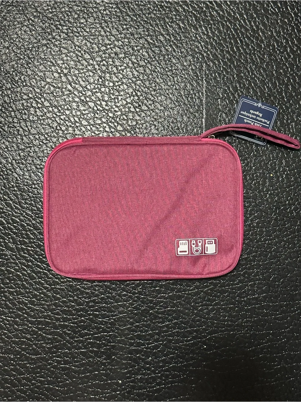 Portable Travel Tech Organizer Pouch - Rose Pink